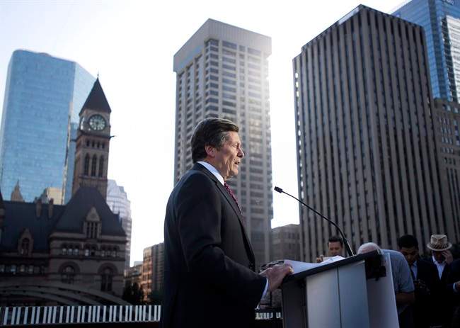 Mayor John Tory says he expects results from a police task force that could find ways for Toronto police officers to more effectively fight against "violent acts" in the city.