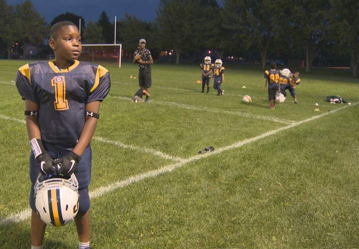 Shekai Mills Knight, 9, was deemed too heavy to play football with his team, Monday, September 21, 2015.