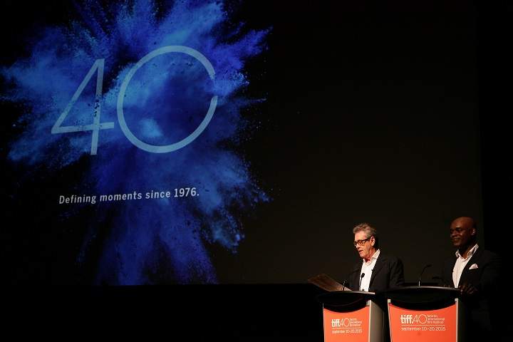 Piers Handling, CEO of the Toronto International Film Festival and Cameron Bailey, Artistic Director of the Toronto International Film Festival attend the 2015 Toronto International Film Festival Press Conference at TIFF Bell Lightbox on July 28, 2015 in Toronto, Canada. (Photo by Isaiah Trickey/FilmMagic).