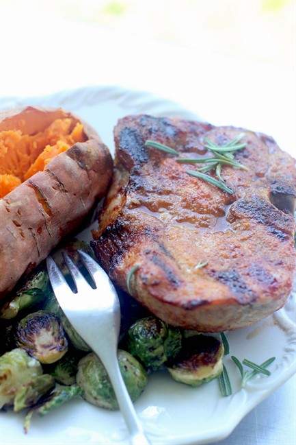 Want a better pork chop Add a bit of bourbon and some flame