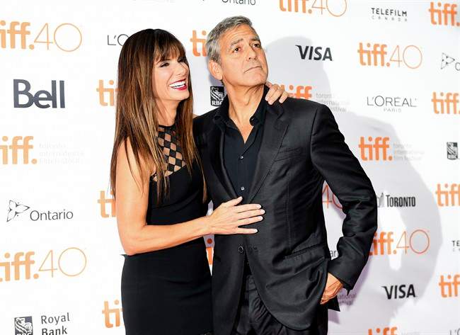 Sandra Bullock gave one reporter a lesson in hair roots at the press conference for her movie 'Our Brand Is Crisis' during the 40th annual Toronto International Film Festival (TIFF), 12 September 2015. The festival runs from 10 to 20 September.