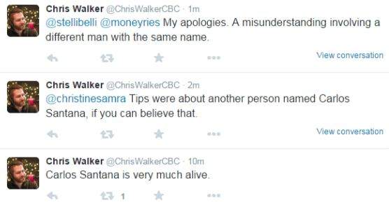 Reporter tweets that Carlos Santana is dead, ruins musician’s daughter’s day - image