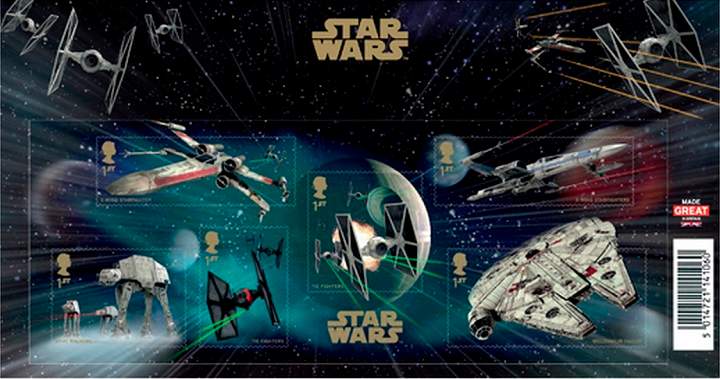 Star Wars stamps produced by Britain's Royal Mail will be available to the public Oct. 20, 2015.