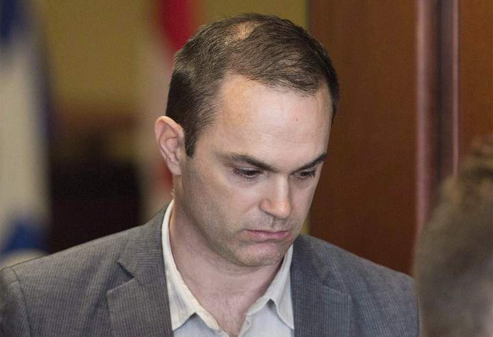 Guy Turcotte leaves the Saint Jérôme courthouse, Monday, September 14, 2015.