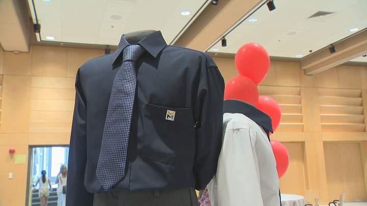 The new uniform for boys was on display at Villa Maria College. Saturday, Sept. 19, 2015.
