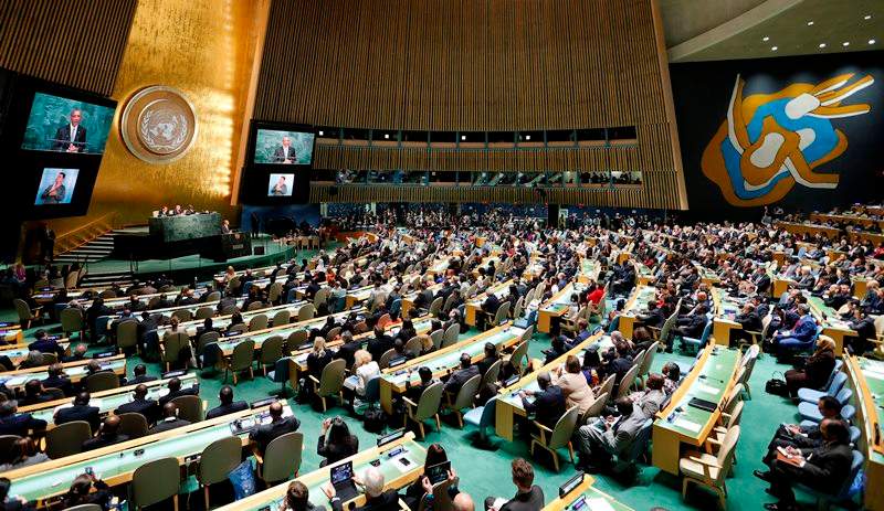 US President Barack Obama delivers his address during the United Nations Sustainable Development Summit which is taking place for three days before the start of the 70th session General Debate of the United Nations General Assembly at United Nations headquarters in New York, New York, USA, 27 September 2015. 