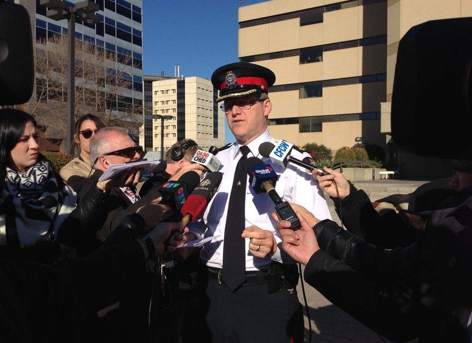 Acting EPS Chief Brian Simpson speaking on Monday, Oct. 5, 2015.