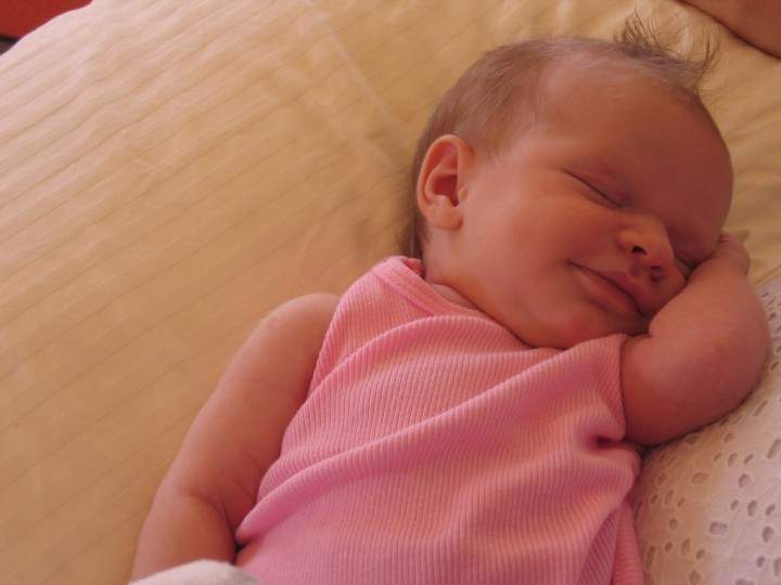 A sleeping baby.