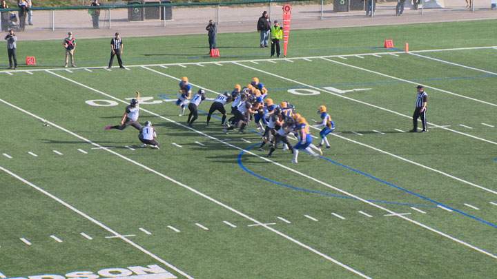Blocked field goal turning point for the Saskatoon Hilltops in their PFC semi-final win over the Winnipeg Rifles.