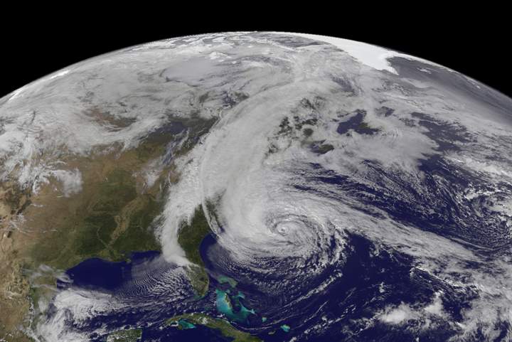 Hurricane Sandy as seen from space on Oct. 28, 2012.