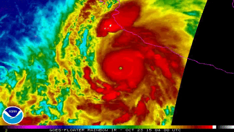 Hurricane Patricia captured on NOAA satellites
