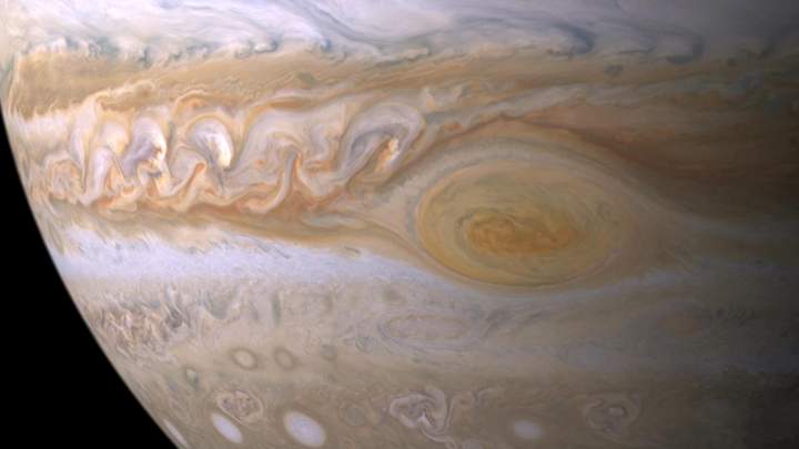 Jupiter’s Great Red Spot as seen from Cassini during a flyby in 2000.