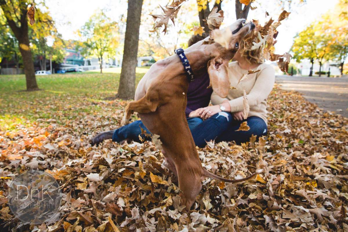 Another photo from the shoot shows Louie jumping in front of Chris Kluthe.