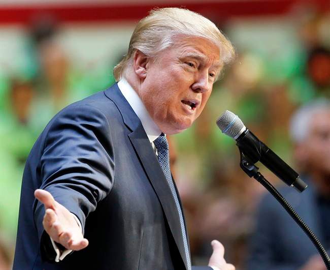 Republican presidential candidate Donald Trump speaks during a No Labels Problem Solver convention Monday, Oct. 12, 2015, in Manchester, N.H. 