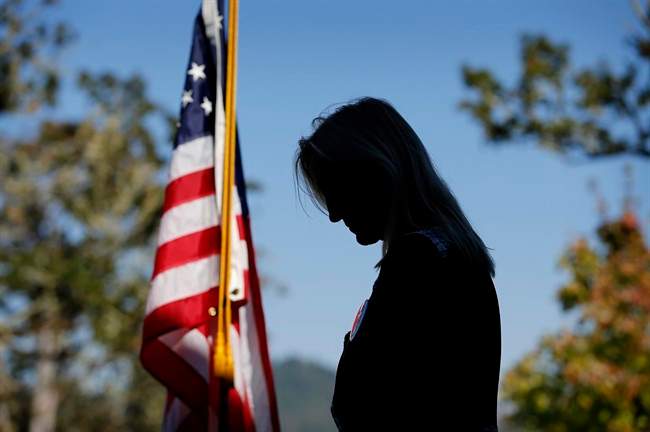 Dr. Christine Seals speaks during a news conference at Umpqua Community College Monday, Oct. 5, 2015, in Roseburg, Ore. , where nine people were killed by a lone gunman on Oct. 1.