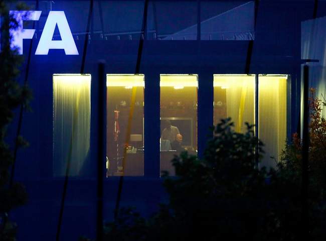 FIFA-President Sepp Blatter sits in an office of the FIFA headquarters in Zurich, Switzerland, Tuesday, Sept. 29, 2015. Blatter told his staff on Monday he has done "nothing illegal or improper" and has no immediate plans to step down.