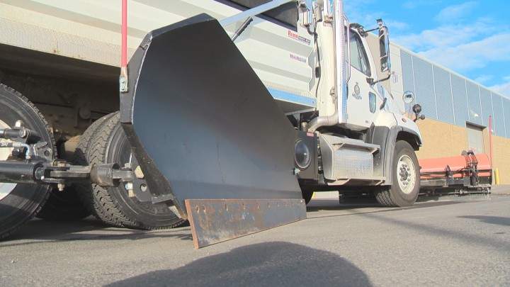 The side plow of the new snow plow model.