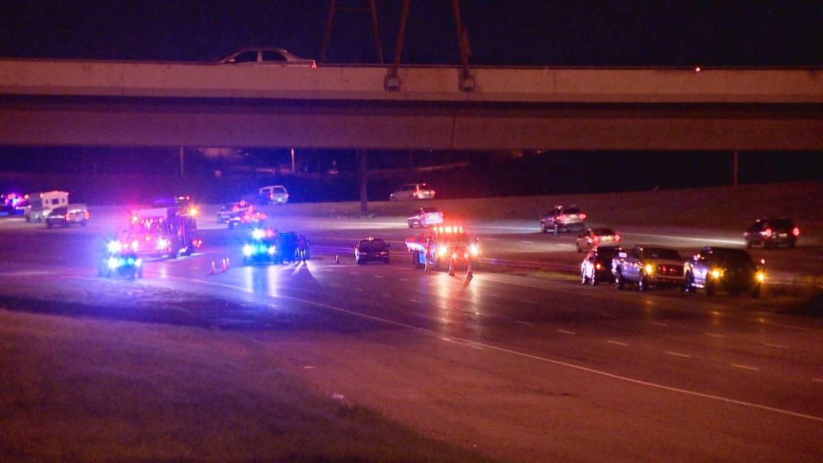 A tow truck driver was hit by a vehicle while helping a stranded motorist on Deerfoot Trail on Monday, Oct. 5, 2015.
