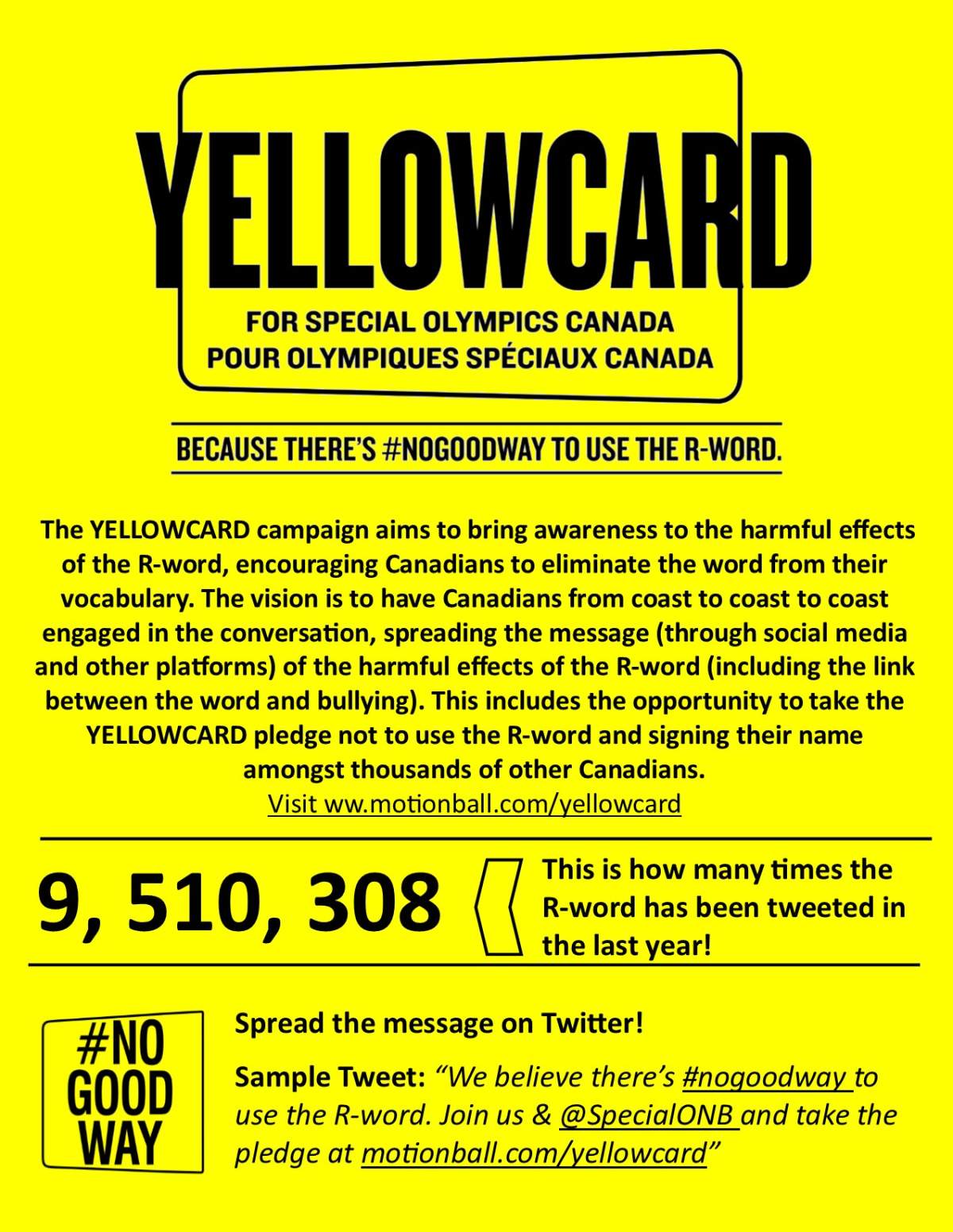 Yellowcard Pledge Posters are being used all over the Maritimes.