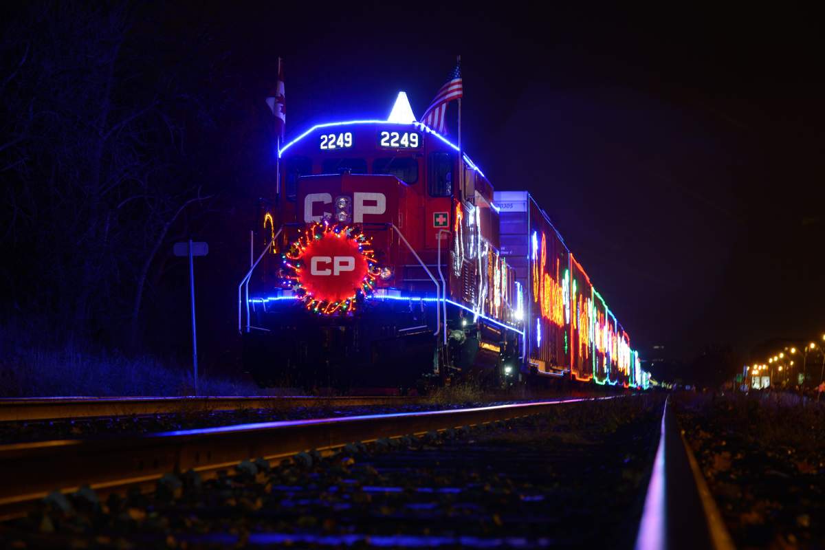 The Canadian Pacific Railway holiday train in Hamilton, Ont.