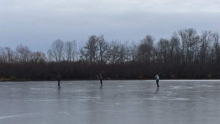 Nov. 16: Joe Dacris took this Your Saskatchewan photo east of Glaslyn where ice on the slough was already thick enough to skate on this past weekend.