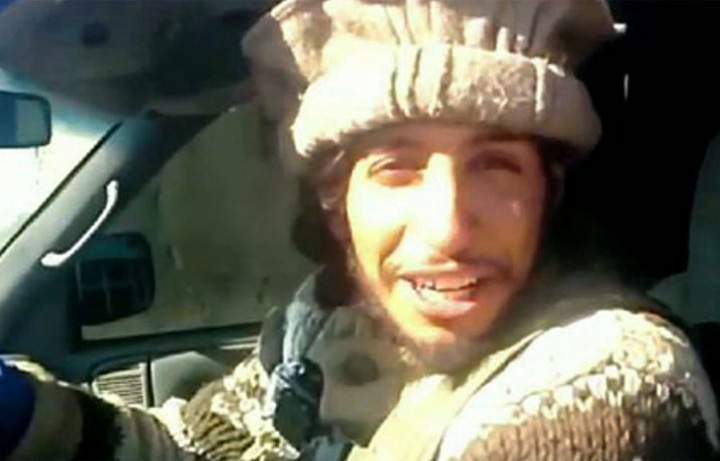 This undated image taken from a Militant Website on Monday Nov. 16, 2015 showing Belgian Abdelhamid Abaaoud. A French official says Abaaoud is the suspected mastermind behind the Paris attacks.