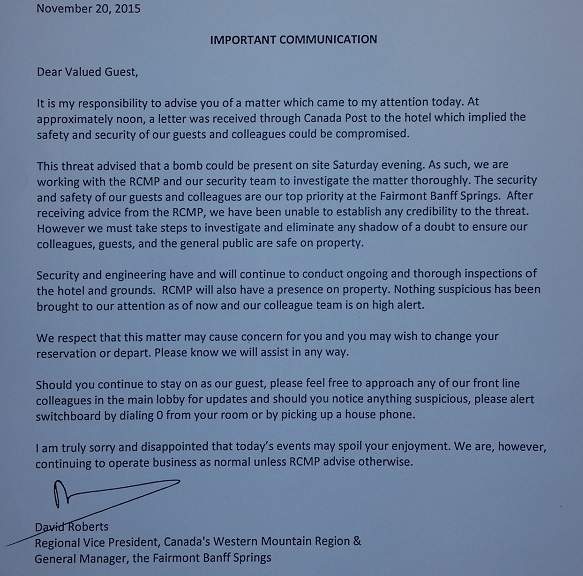 Banff Letter