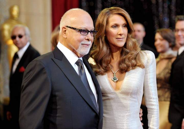 René Angélil and Celine Dion arrive at the 83rd Annual Academy Awards.
