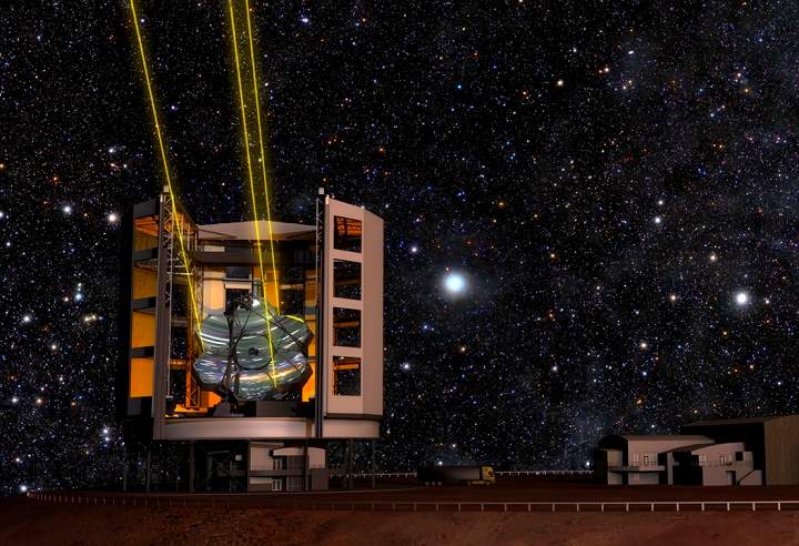A rendering of the Giant Magellan Telescope, to be completed in 2021.