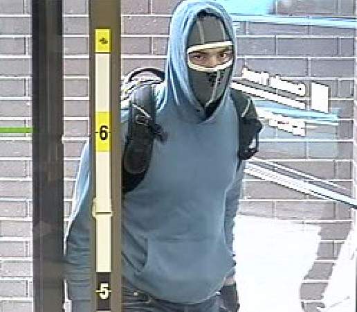 These photos were captured from surveillance video inside the bank.