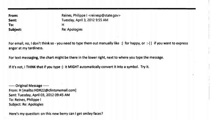 Hillary Clinton needs emoticon help and other revelations from her emails - image