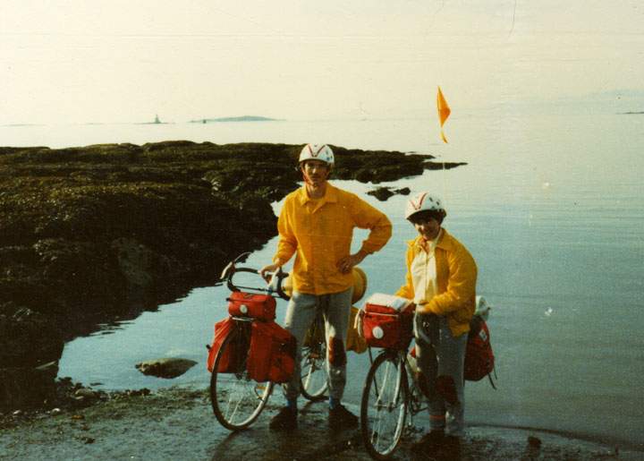 Here’s a photo of the newlyweds on their first trip across Canada in 1978.