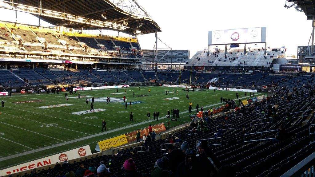 Fans file in to Investors Group Field in Winnipeg for the 103rd Grey Cup Sunday, Nov. 29, 2015.