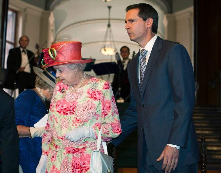 Dalton McGuinty was warned not to crack jokes in the Queen's presence, but couldn't help himself. He also appears to touch the Queen in the photo above, another serious no-no.