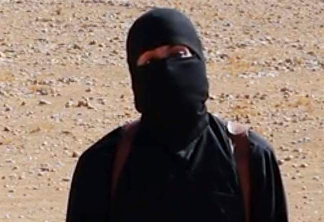 This still image from undated video released by Islamic State militants on Oct. 3, 2014, purports to show the militant known as Jihadi John.