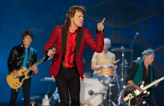 The Rolling Stones, seen here in November 2015, have asked Donald Trump to stop playing their songs at his political events.