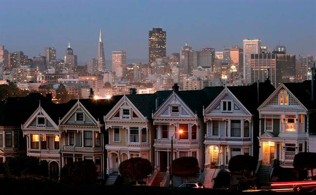 A row of historical Victorian homes in San Francisco. California is a prime destination for Chinese money flowing into U.S. real estate.