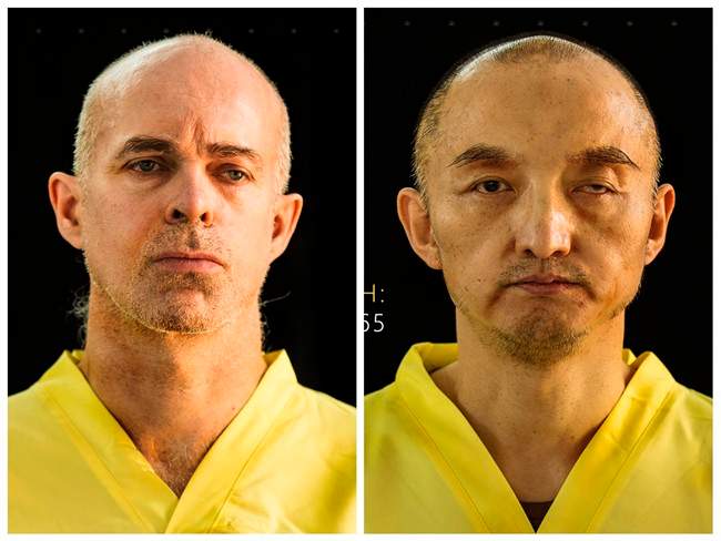 FILE - This file combination of undated photos taken from the Islamic State group's online magazine Dabiq purports to show Ole Johan Grimsgaard-Ofstad, 48, from Oslo, Norway, left, and Fan Jinghui, 50, from Beijing, China. The Islamic State group said Wednesday, Nov. 18, 2015, that it has killed captives Grimsgaard-Ofstad and Jinghui after earlier demanding ransoms for the two men. (Dabiq via AP, File).