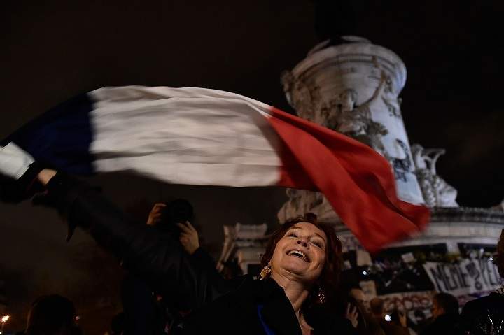 People gather November 20, 2015 in Paris, France.
