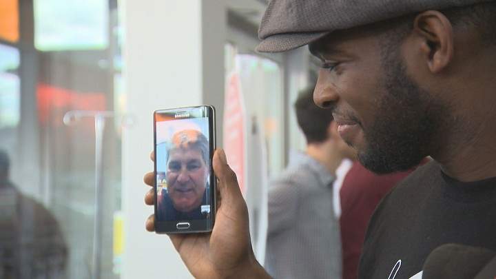 Ray Bourque makes surprise appearance during P.K. Subban announcement at the Montreal Children’s Hospital. Sunday, Nov. 29, 2015.