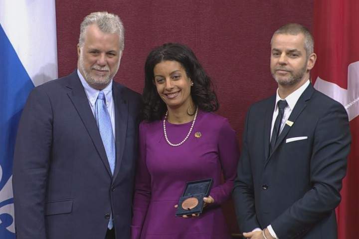 New Liberal MNA in Saint-Henri-Sainte-Marie, Dominique Anglade, is sworn into office, Tuesday, November 17, 2015.