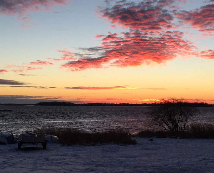 November 14: This Your Saskatchewan photo was taken by Martin Wolverine of snow beside the Churchill River at Patuanak, Sask.