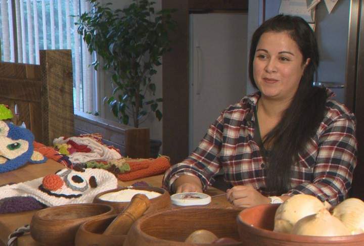 Valentina Lopez knits everything from hats to cardigans and sells them through social media.