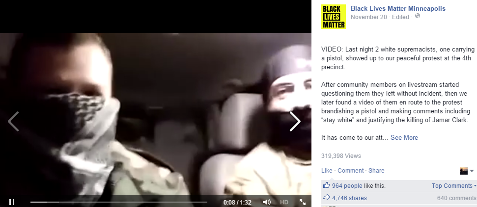 Video shows masked men threatening protesters before Minneapolis shootings - image