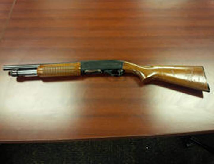Police seized a shotgun, drugs and a store filled with stolen goods in a raid in London on Thursday.