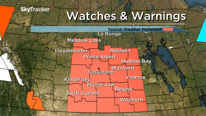 Environment Canada has issued a special weather statement for Saskatoon, Regina, central and southern Saskatchewan stating, "Winter is coming."