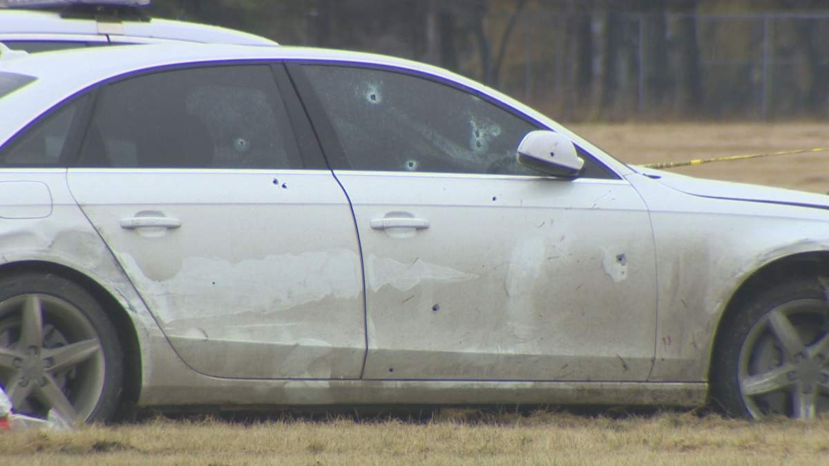 The aftermath of an officer involved shooting at the corner of Kenaston Blvd. and Grant Ave.