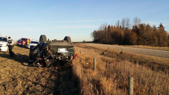 Alberta stolen vehicle rollover