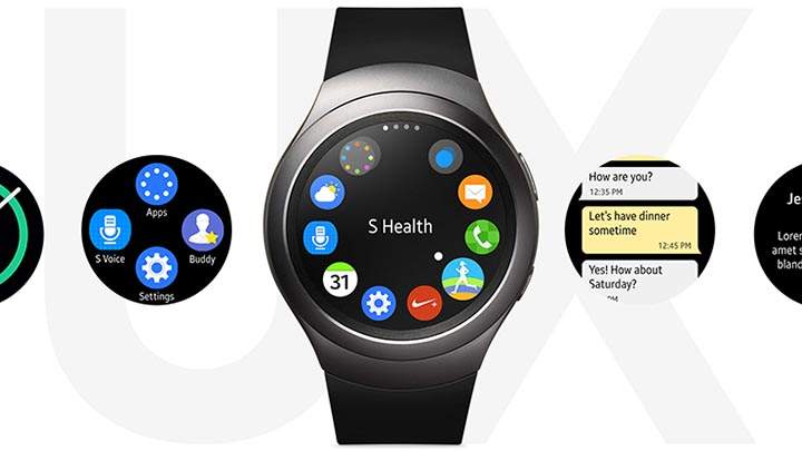 The Samsung Gear S2 features a rotating bezel for quickly scrolling through apps and making selections