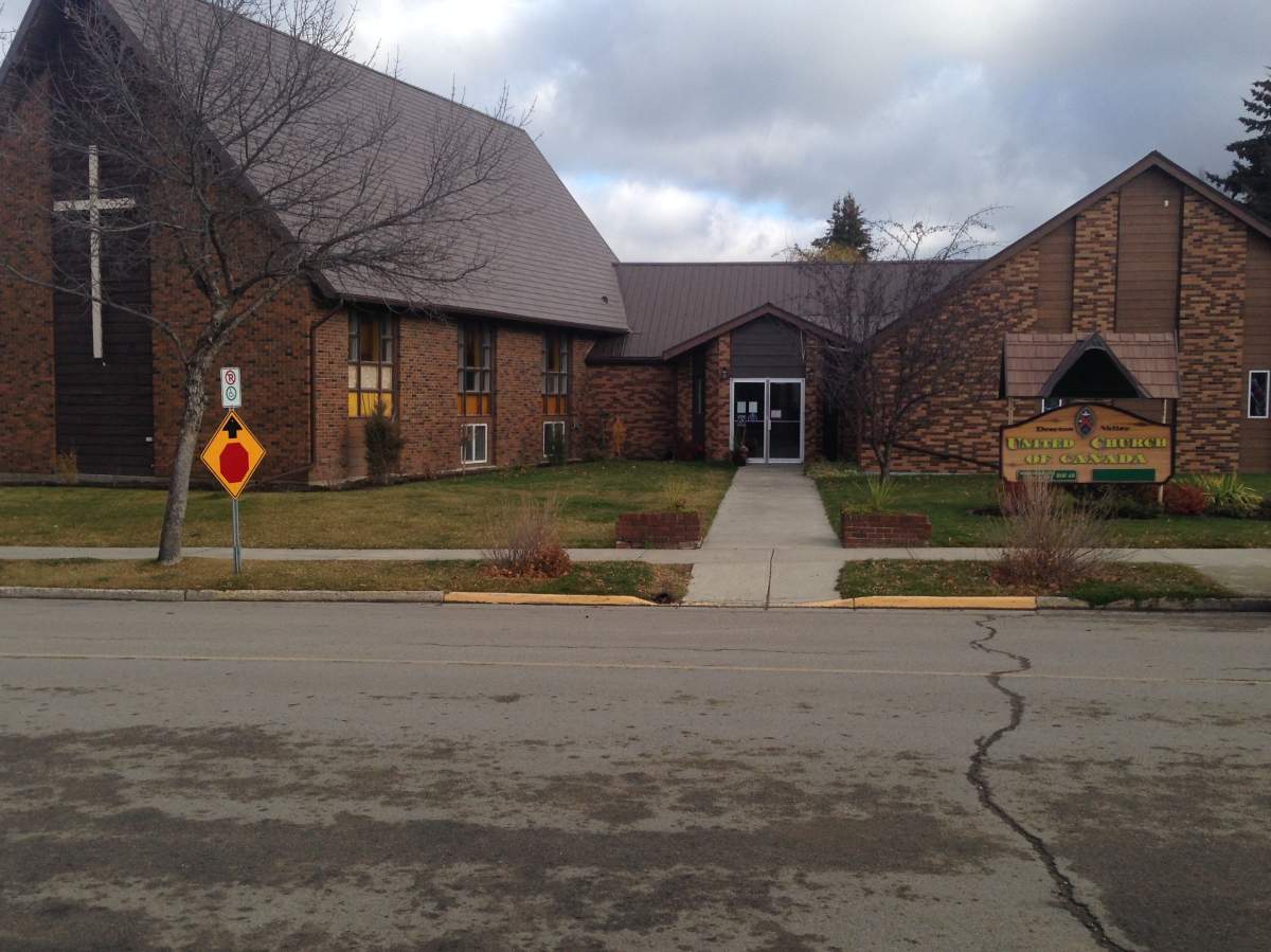 A volunteer-run community mat program is based out of this church in Drayton Valley